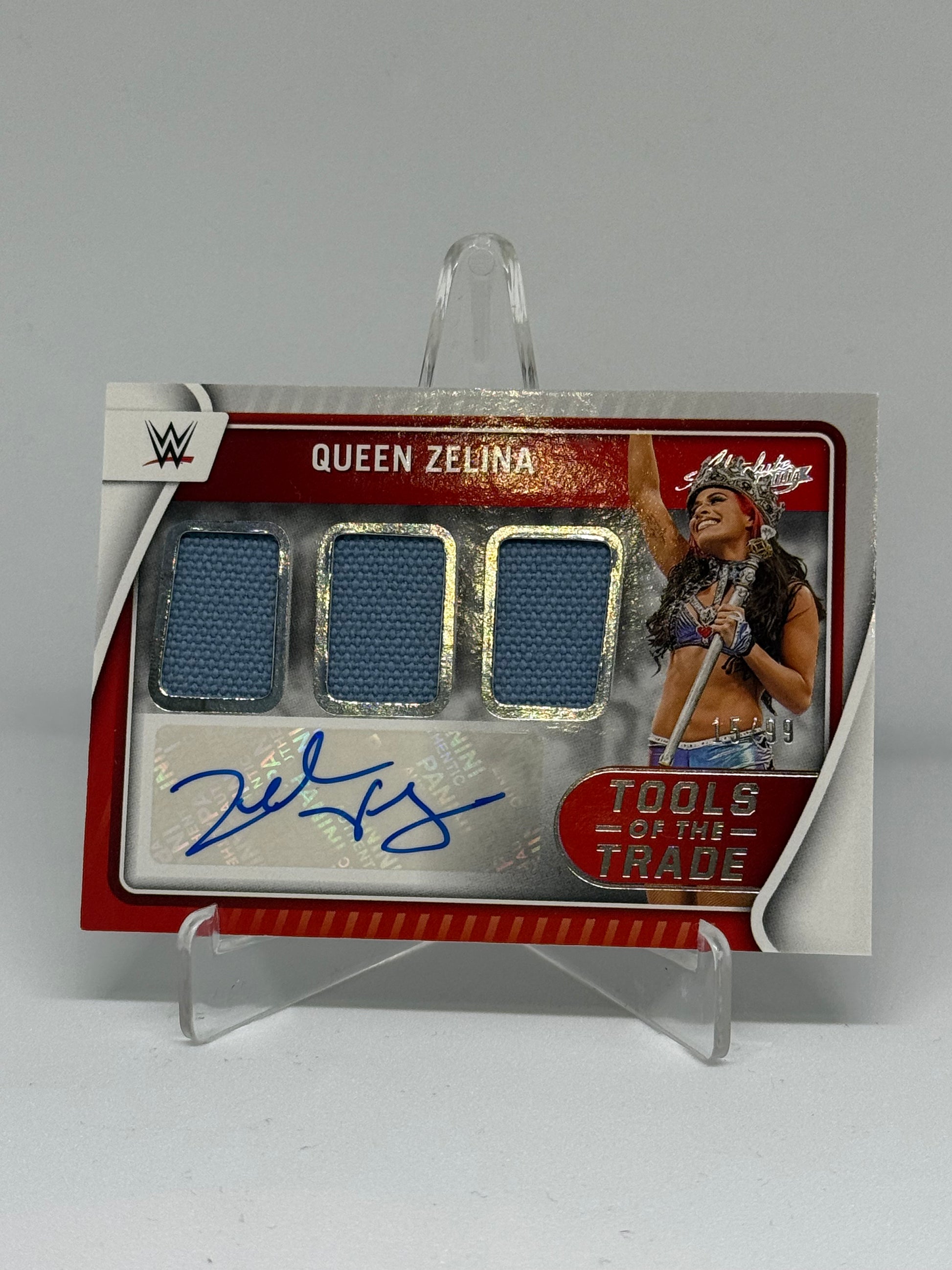 QUEEN ZELINA - PANINI ABSOLUTE - PATCH / AUTO - 15/99 - WWE