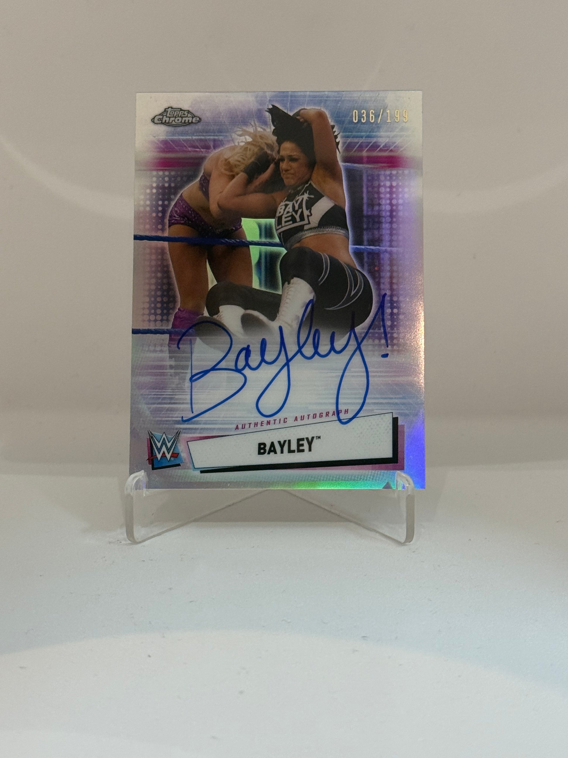 BAYLEY - TOPPS CHROME 2021 - AUTO 036/199 - WWE