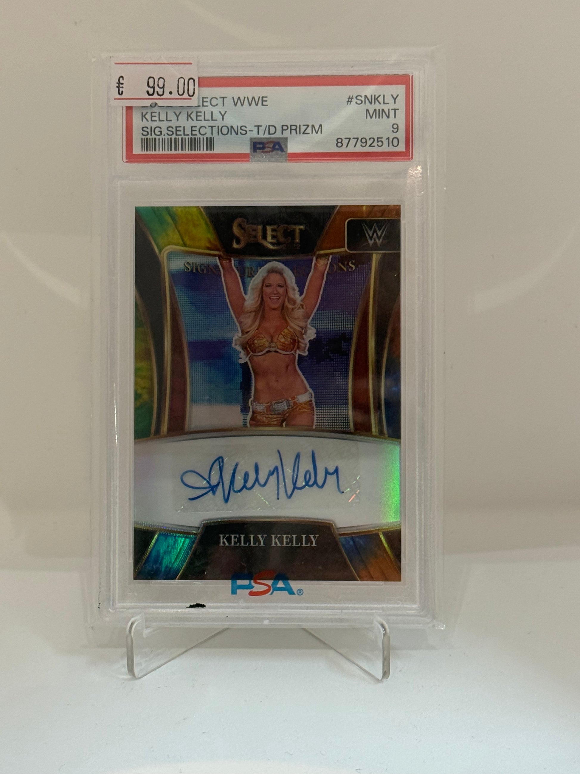 KELLY KELLY - PANINI SELECT - AUTO 21/25 - PSA 9 - WWE