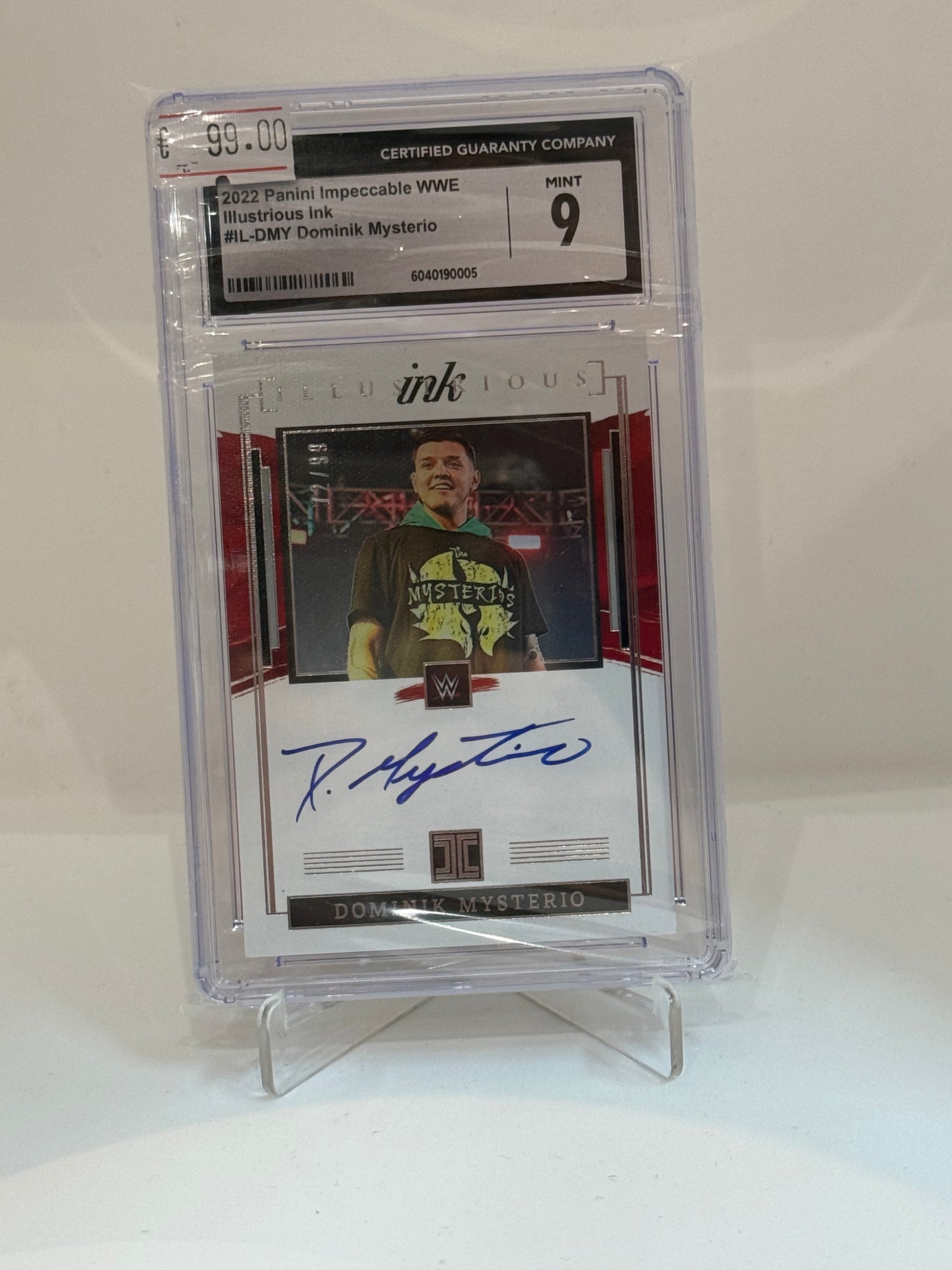 DOMINIK MYSTERIO - PANINI IMPECCABLE - AUTO - CGC 9 - WWE