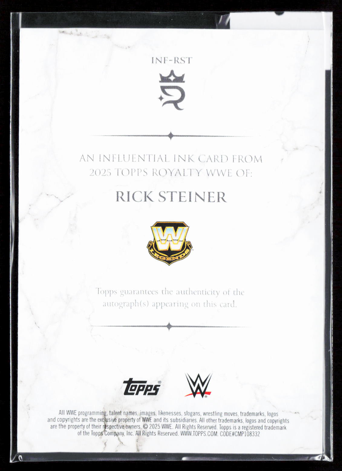 RICK STEINER - AUTO /10 - 2025 TOPPS ROYALTY WWE
