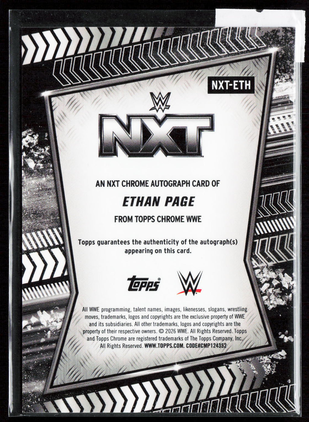ETHAN PAGE - AUTO - 2026 TOPPS CHROME WWE