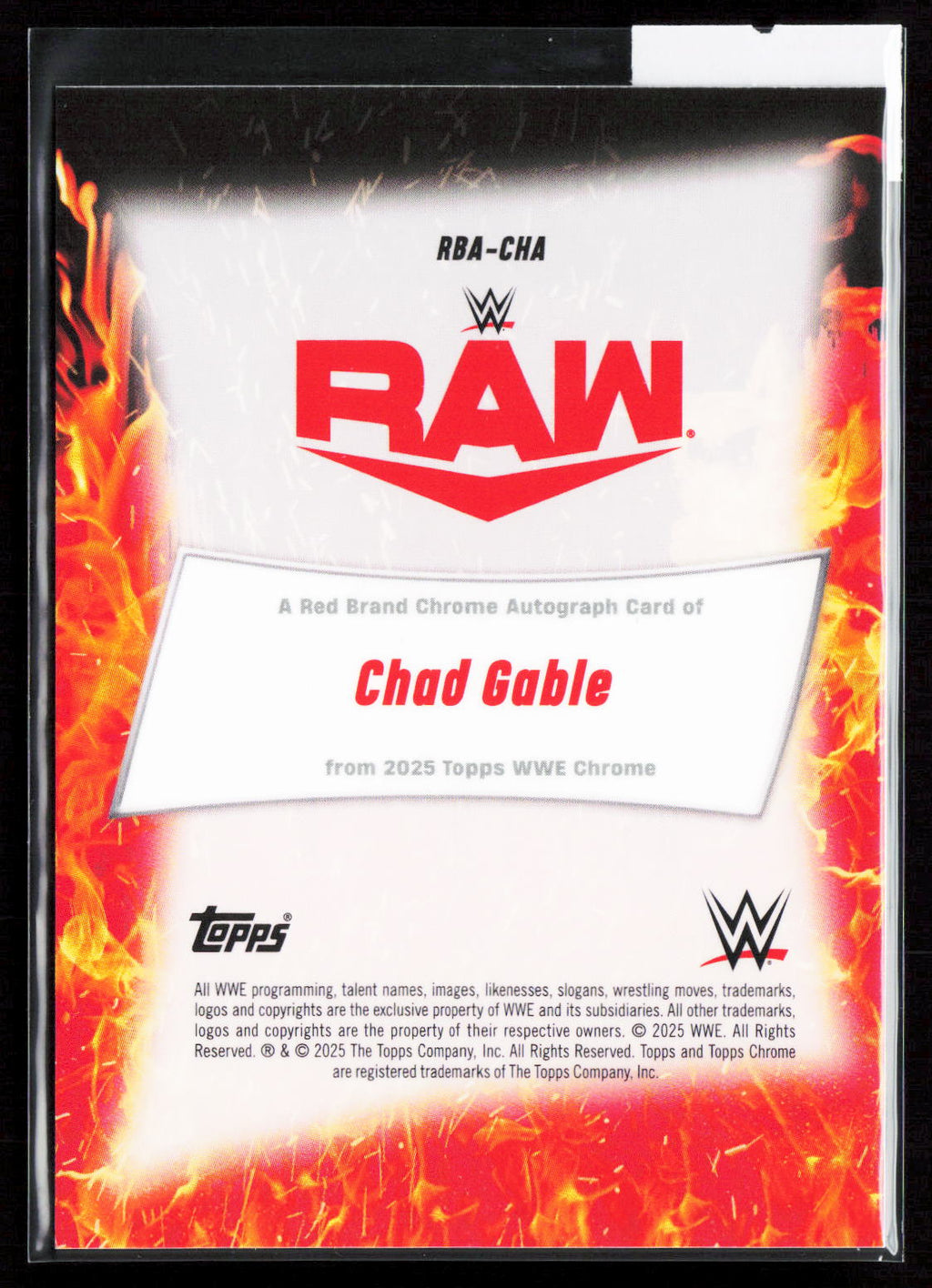 CHAD GABLE - AUTO /50 - 2025 TOPPS CHROME WWE