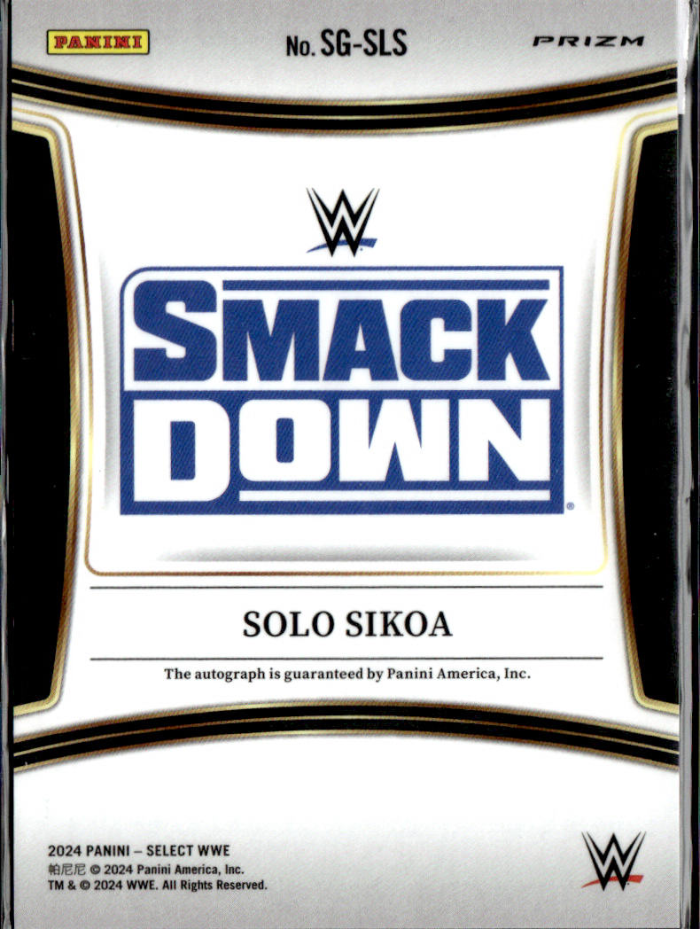 SOLO SIKOA - AUTO - 2024 PANINI SELECT WWE