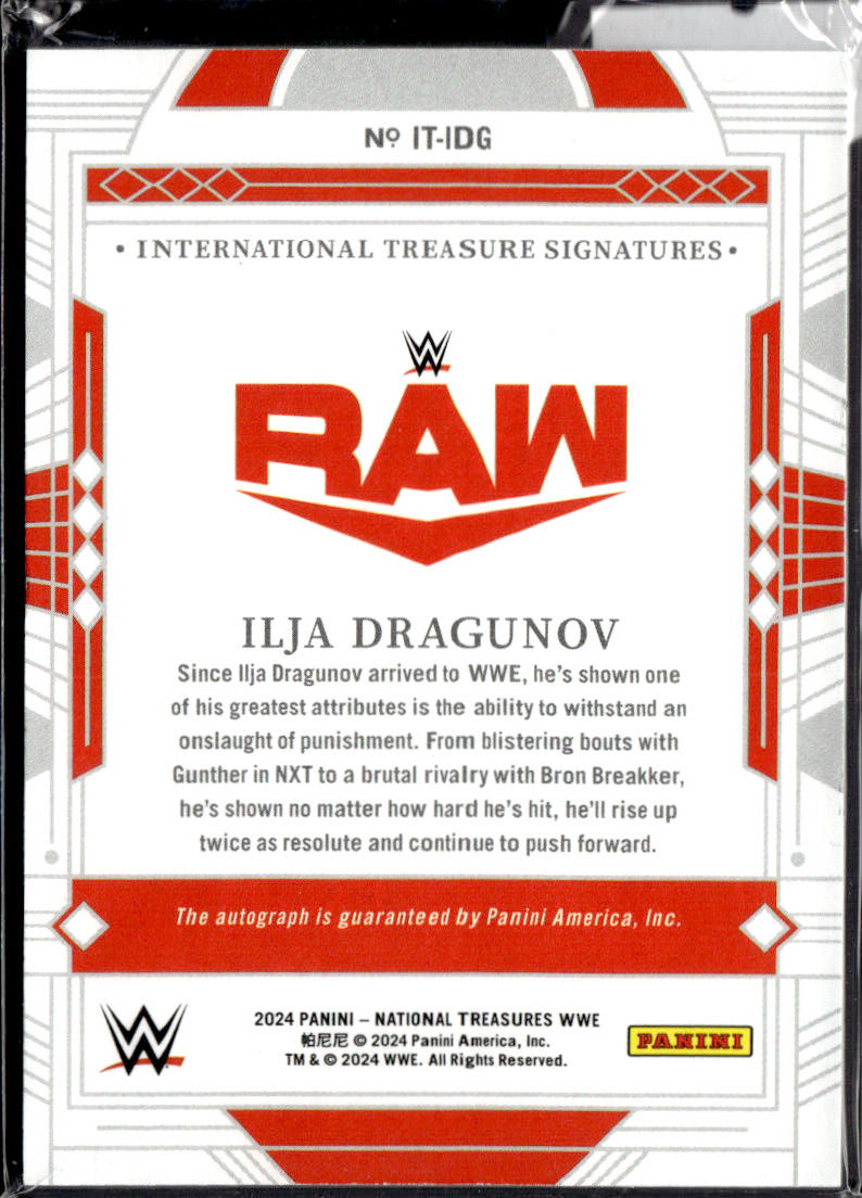 ILJA DRAGUNOV - AUTO /75  - 2024 PANINI WWE