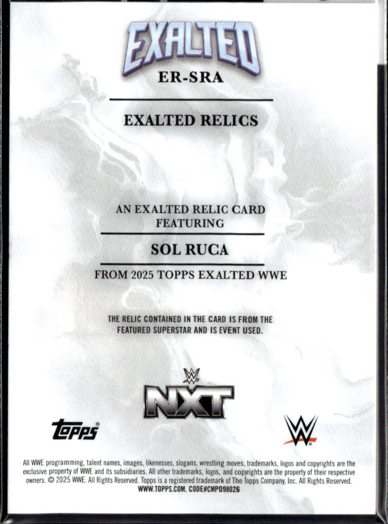 SOL RUCA - PATCH /50  - 2026 TOPPS EXALTED WWE
