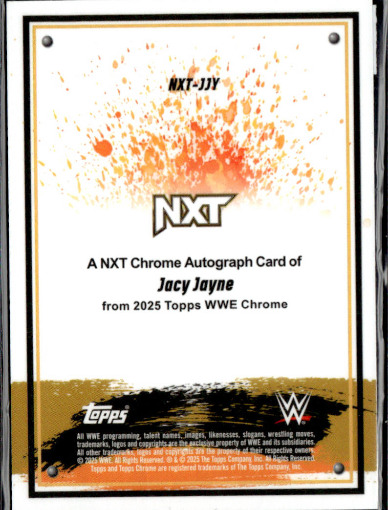 JACY JANE - AUTO  - 2025 TOPPS SAPPHIRE WWE