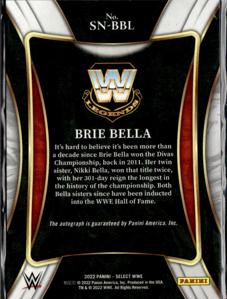 BRIE BELLA - AUTO - 2022 PANINI SELECT WWE