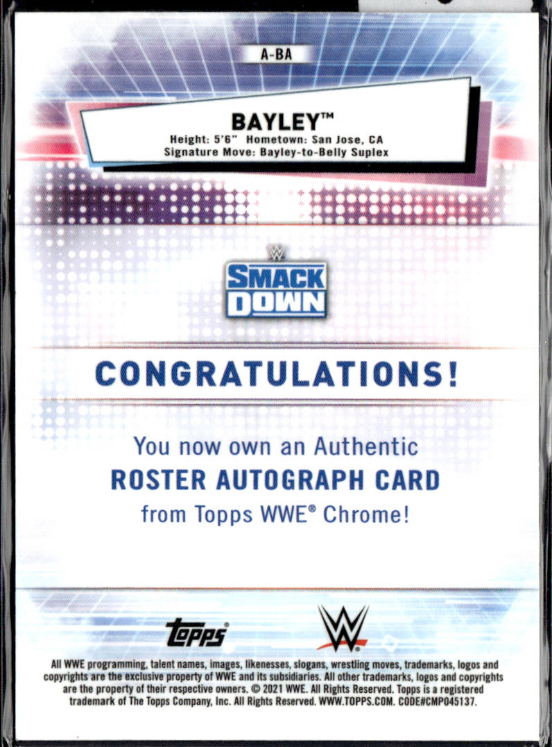 BAYLEY - AUTO /199 - 2021 TOPPS CHROME WWE