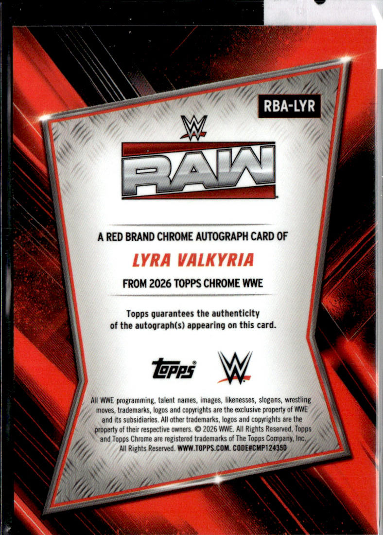 LYRA VALKYRIA - AUTO  - 2026 TOPPS CHROME WWE