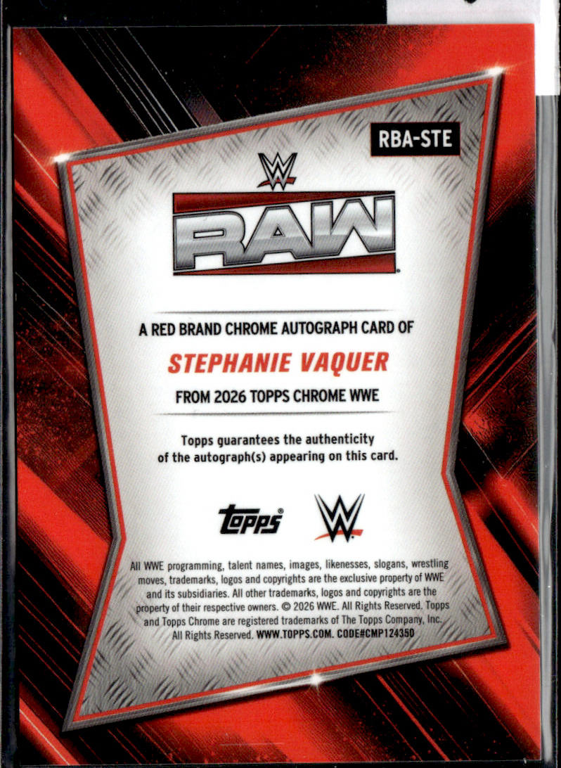 STHEPHANIE VAQUER - AUTO  - 2026 TOPPS CHROME WWE
