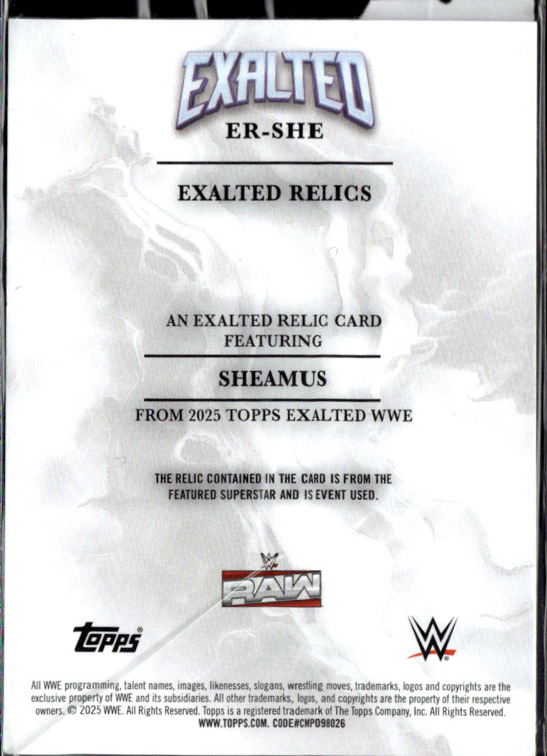 SHEAMUS - PATCH - 2025 TOPPS EXALTED WWE