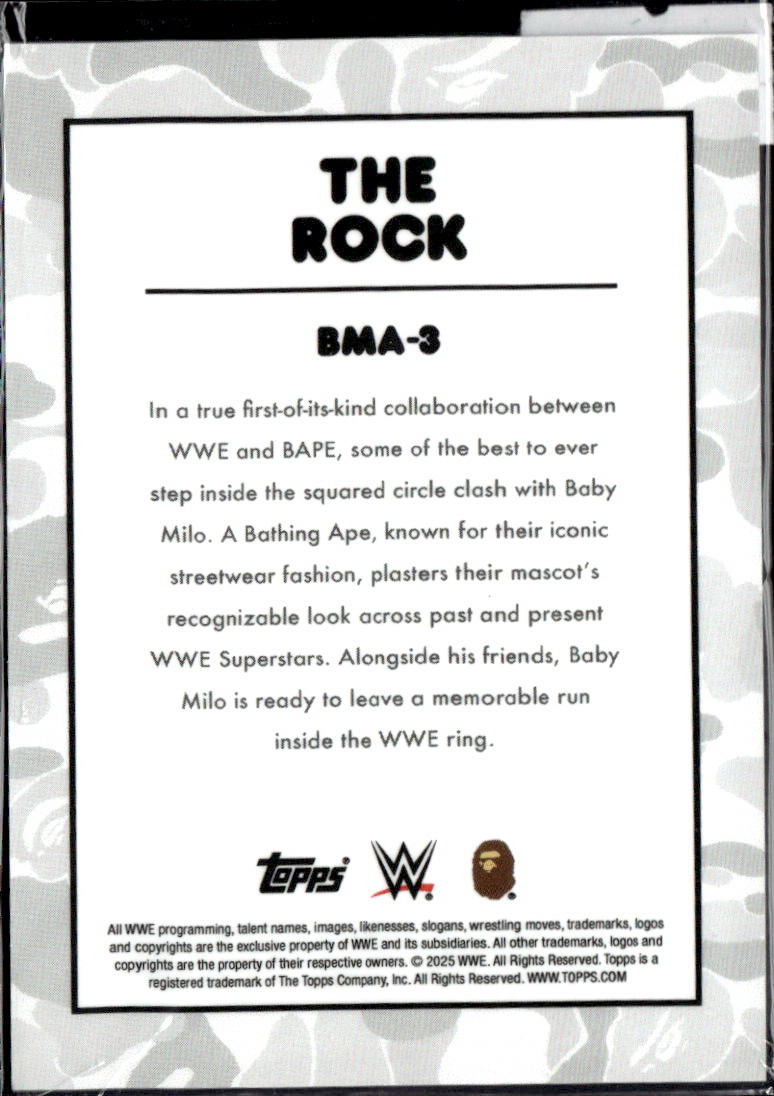 THE ROCK - /75 -2025 TOPPS BAPE x WWE
