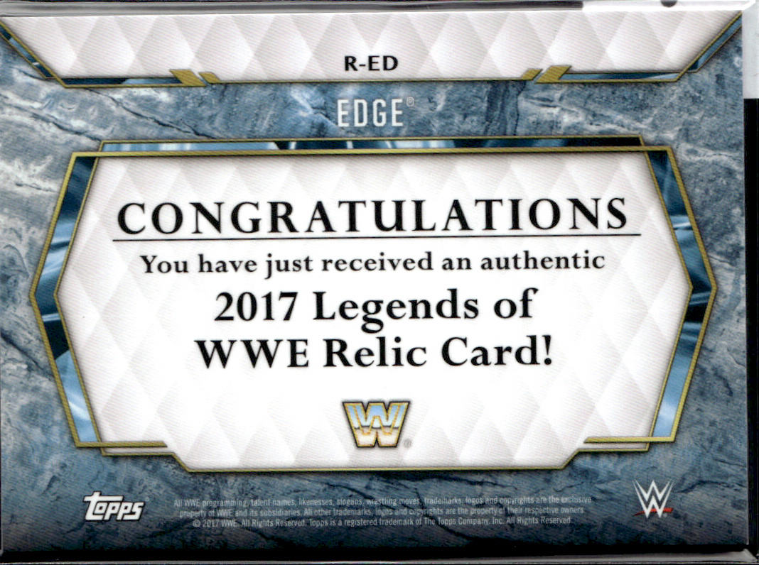 EDGE - PATCH /299 - 2017 TOPPS WWE