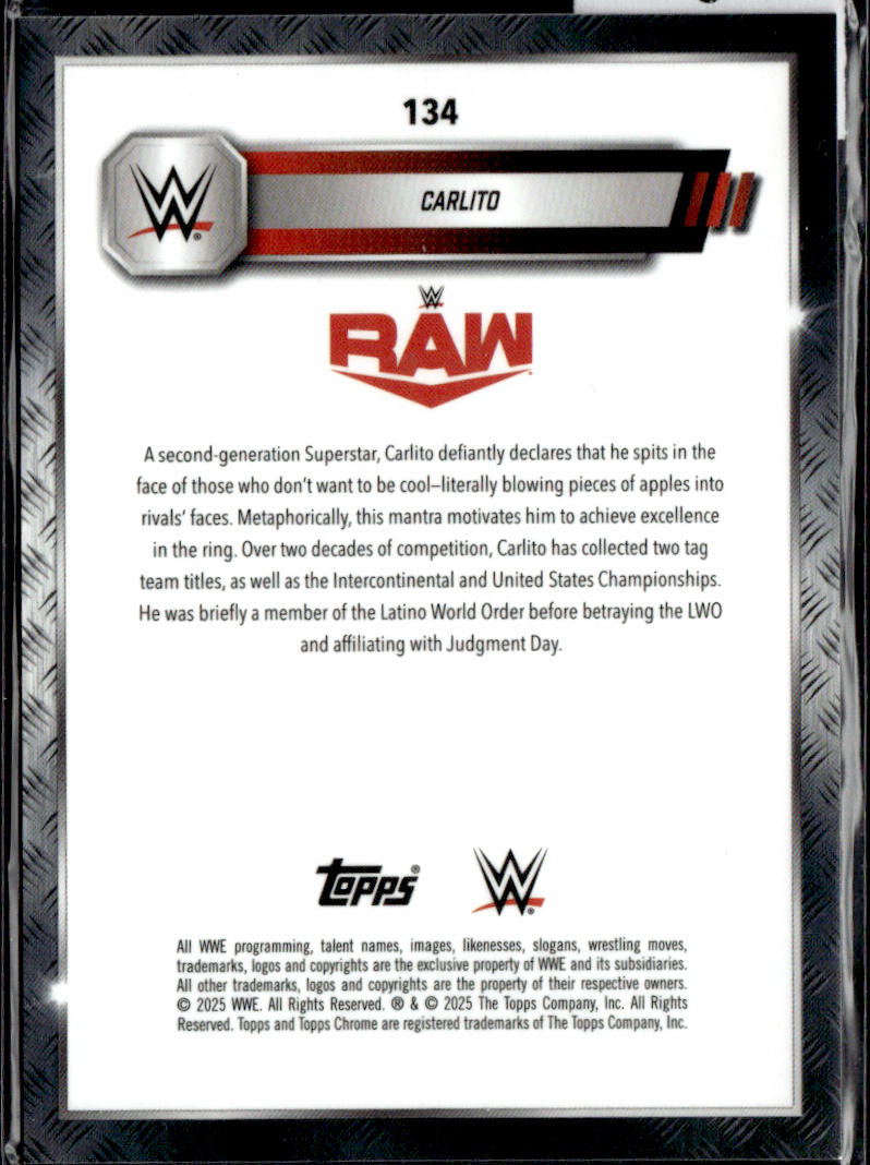 CARLITO - FROZEN FRACTOR -5/0  - 2025 TOPPS WWE