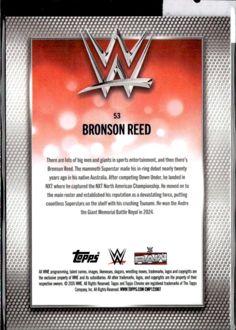 BRONSON REED - /5 - 2026 TOPPS CHROME SAPPHIRE WWE