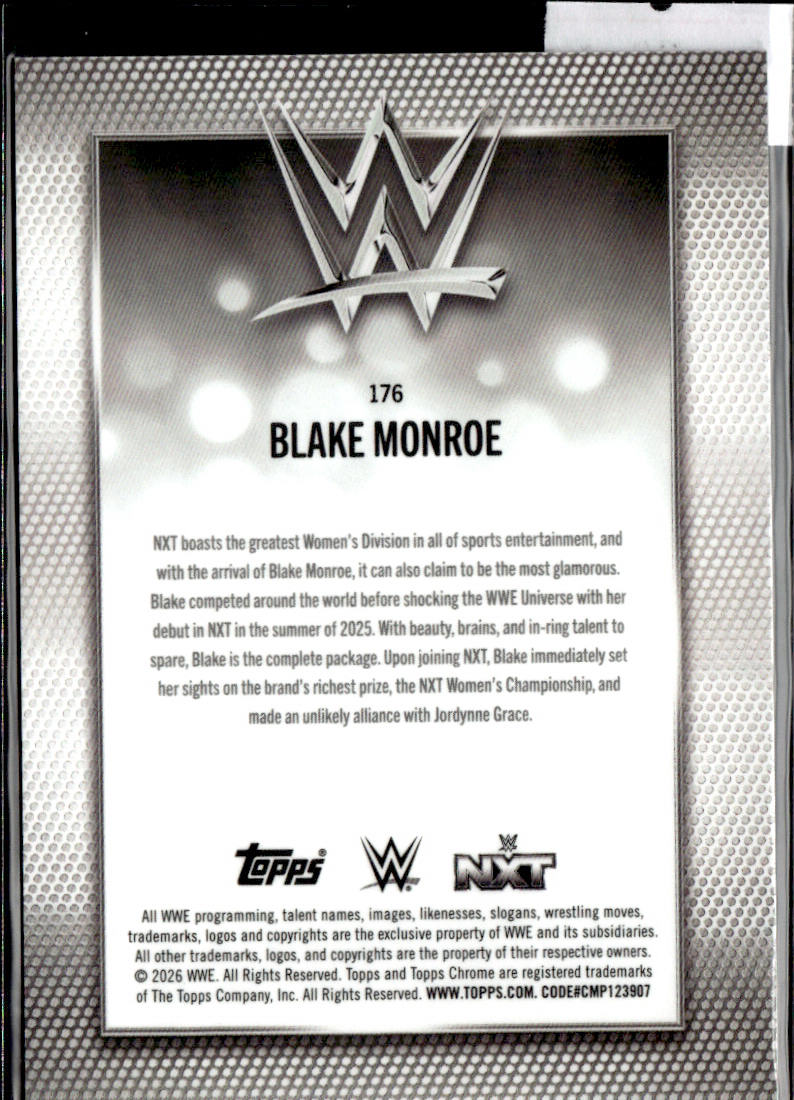 BLAKE MONROE - /25 - 2026 TOPPS CHROME SAPPHIRE WWE