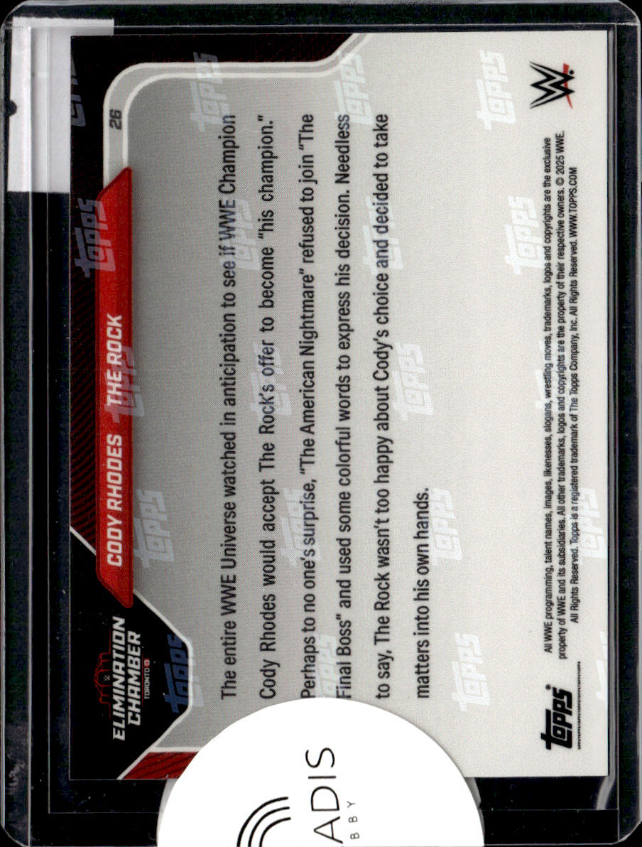 CODY RHODES THE ROCK  - TOPPS NOW /50 - 2025 TOPPS WWE