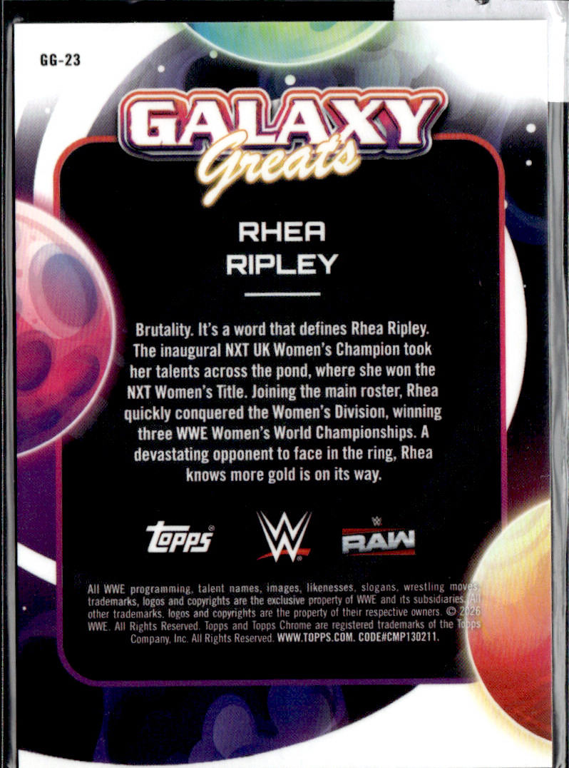RHEA RIPLEY - GALAXIE /50 - 2026 TOPPS CHROME COSMIC WWE