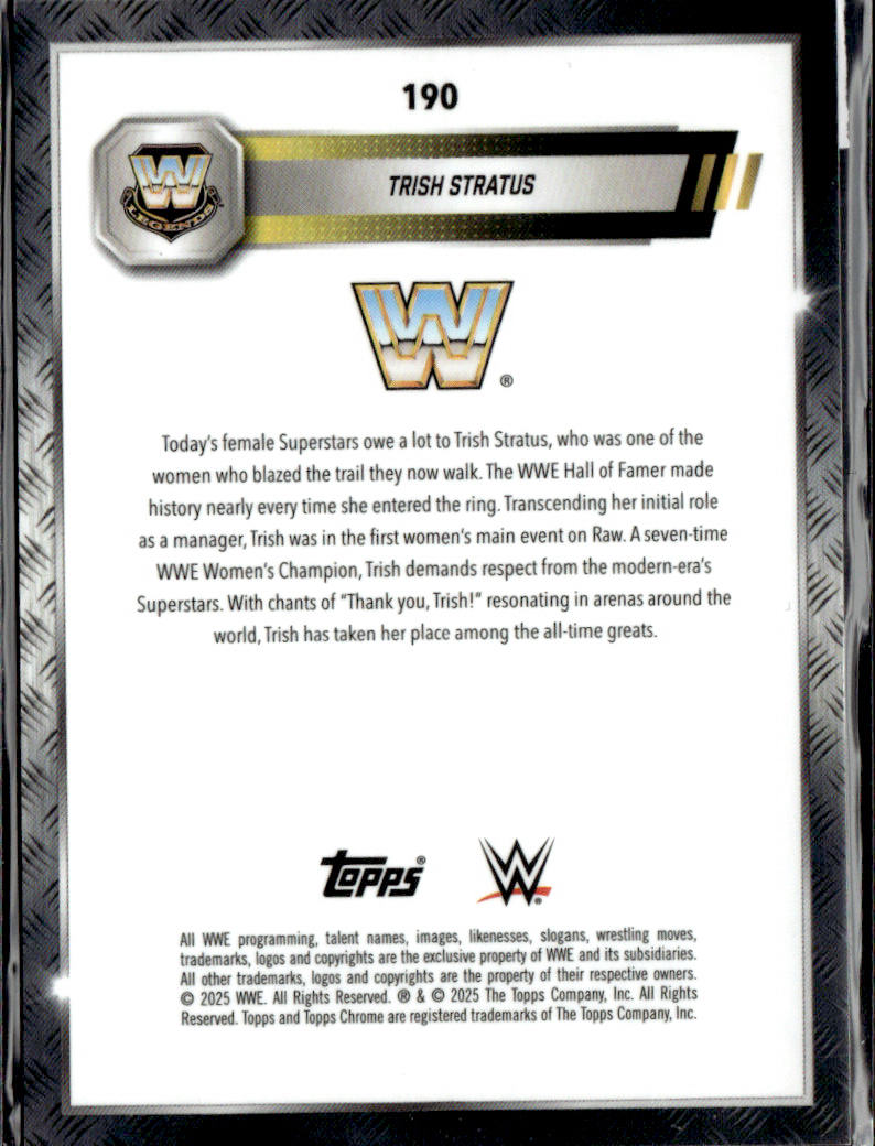 TRISH STRATUS - /25 - 2025 TOPPS CHROME WWE
