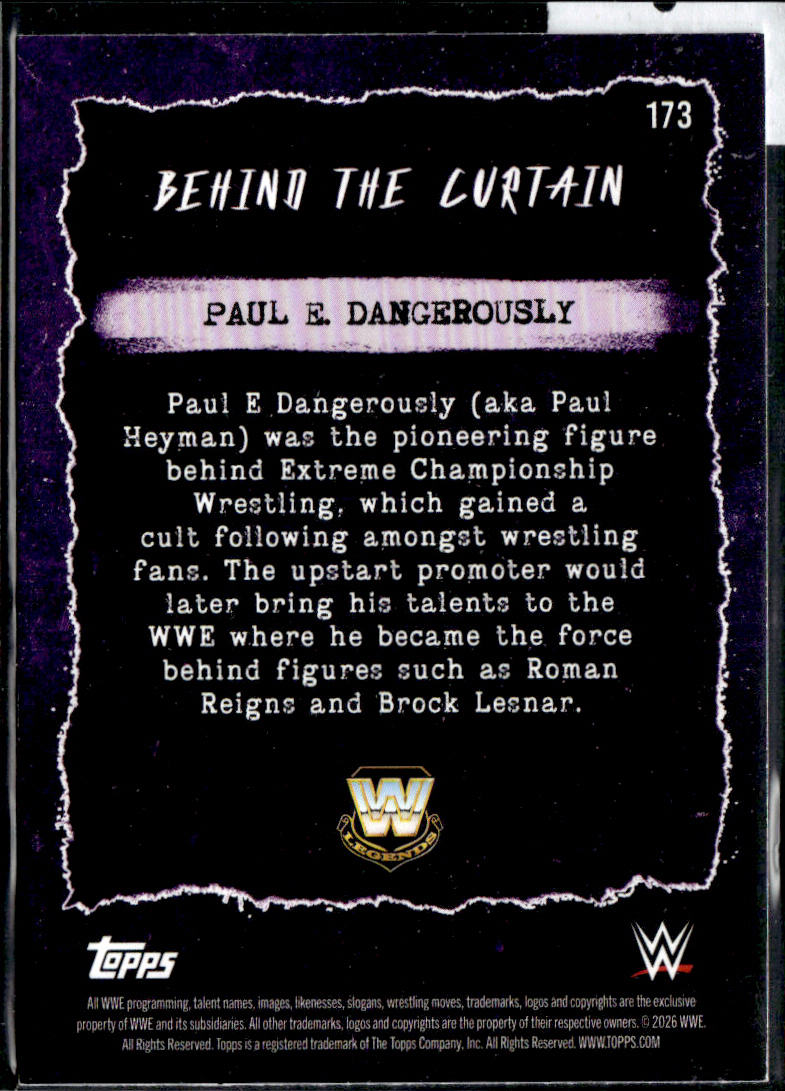 PAUL E. DANGEROUSLY - /75 - 2026 TOPPS DECADES WWE