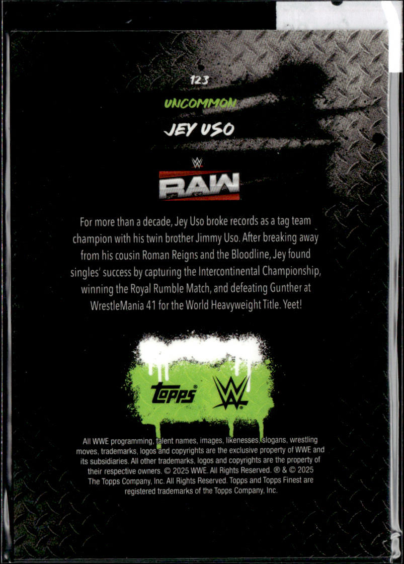 JEY USO - Uncommon /15 - 2025 TOPPS FINEST WWE