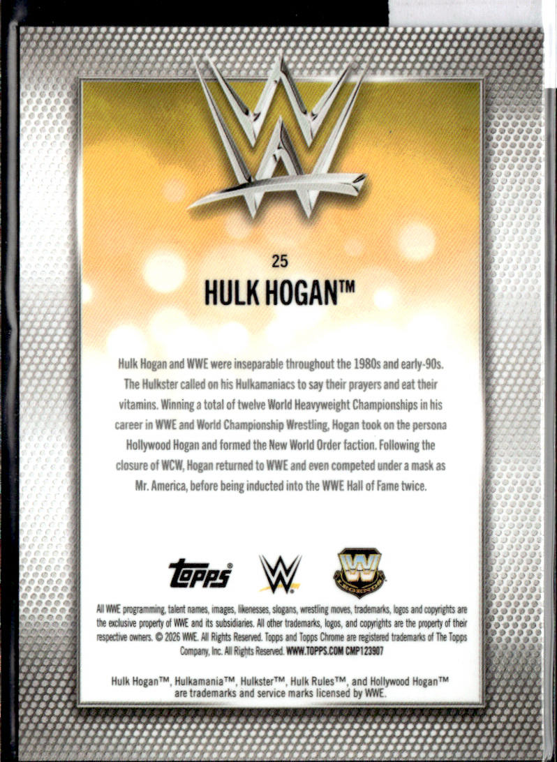 HULK HOGAN - LOGO FRACTOR /25  - 2026 TOPPS FINEST WWE
