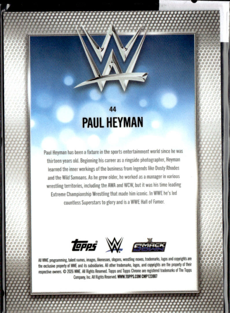 PAUL HEYMAN - LOGO FRACTOR /5  - 2026 TOPPS FINEST WWE