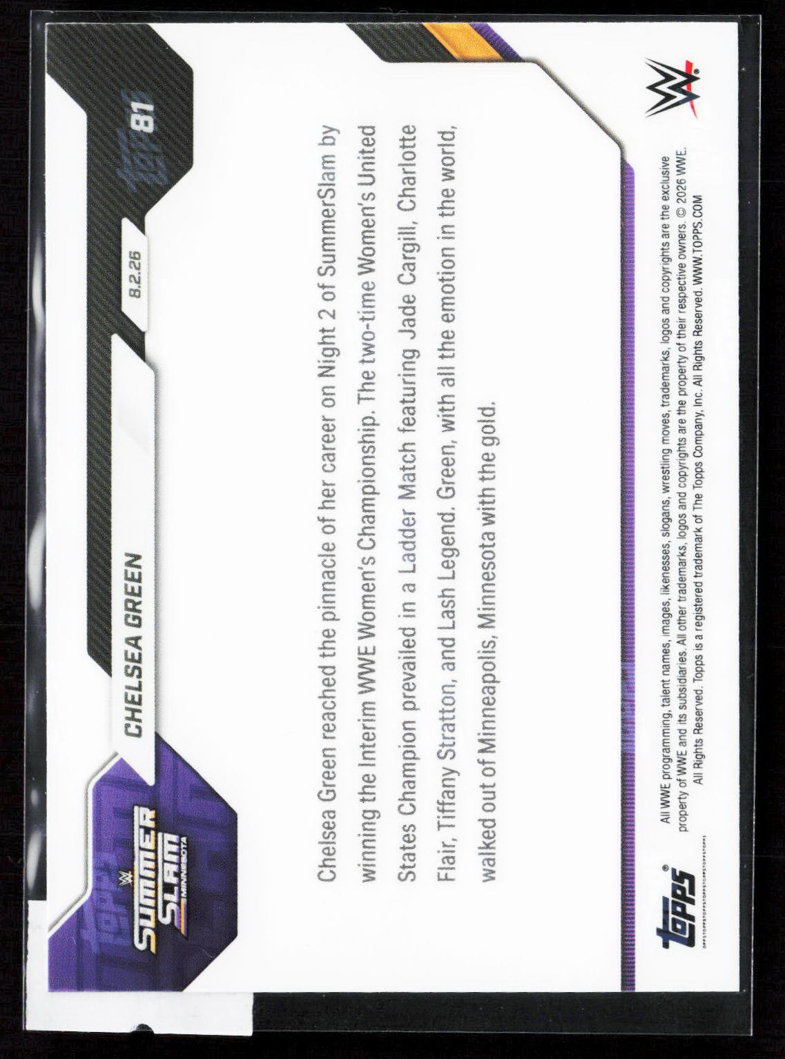 CHELSEA GREEN - TOPPS NOW - 2026 TOPPS NOW WWE